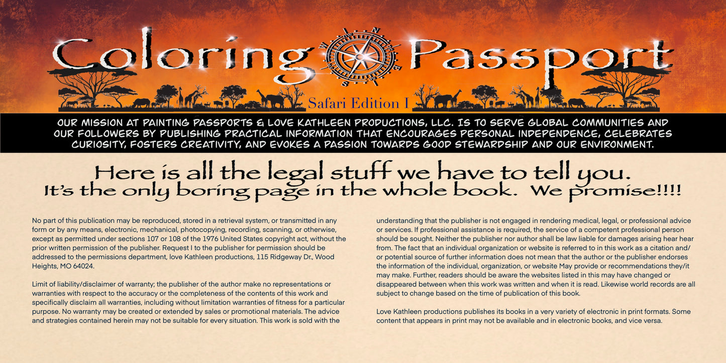 Coloring Passports Africa Safari Edition 1