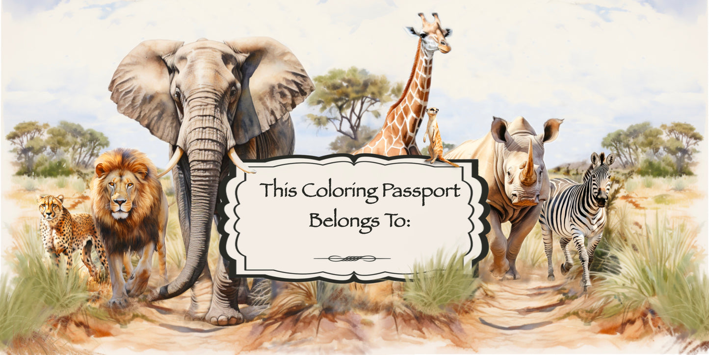 Coloring Passports Africa Safari Edition 1