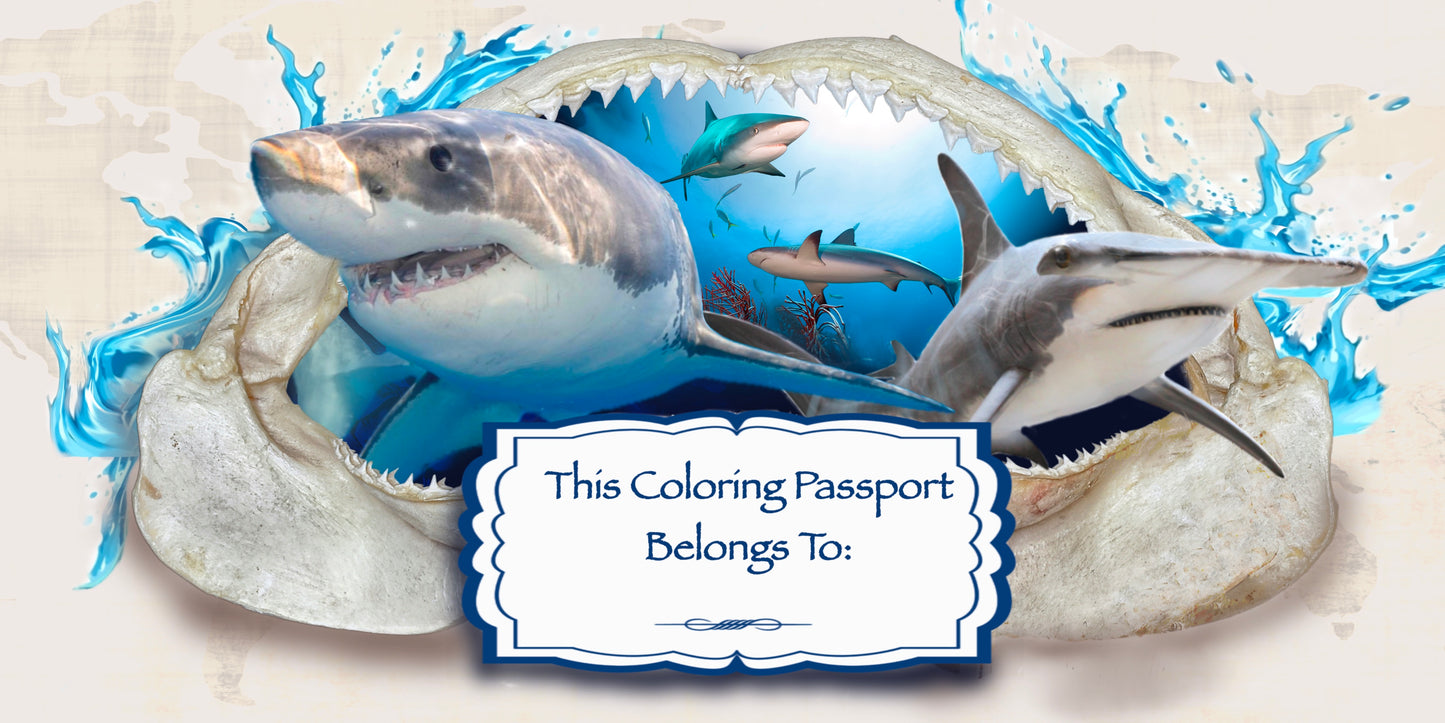 Coloring Passports Sharks Edition 1