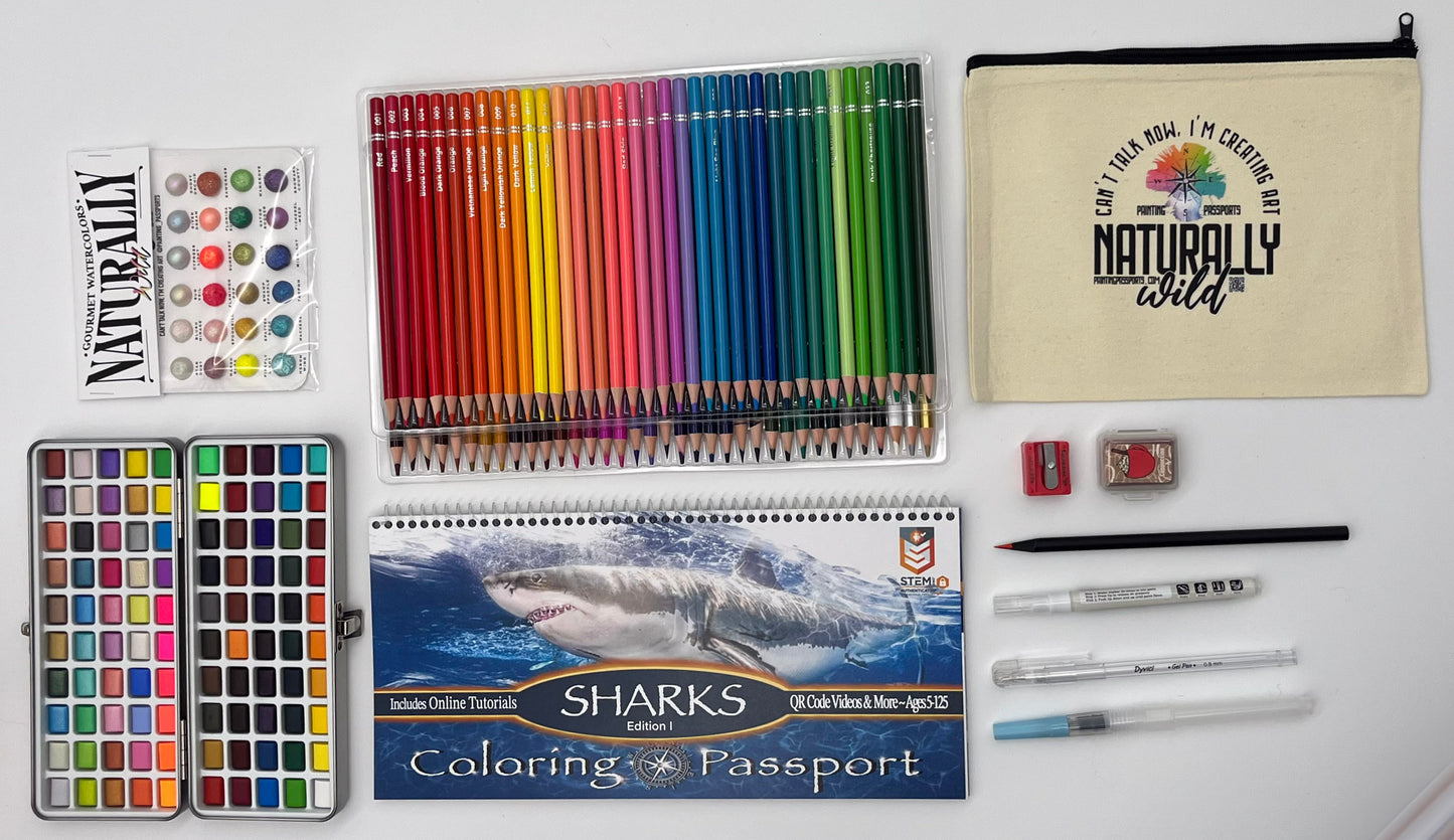Coloring Passports Sharks Edition 1