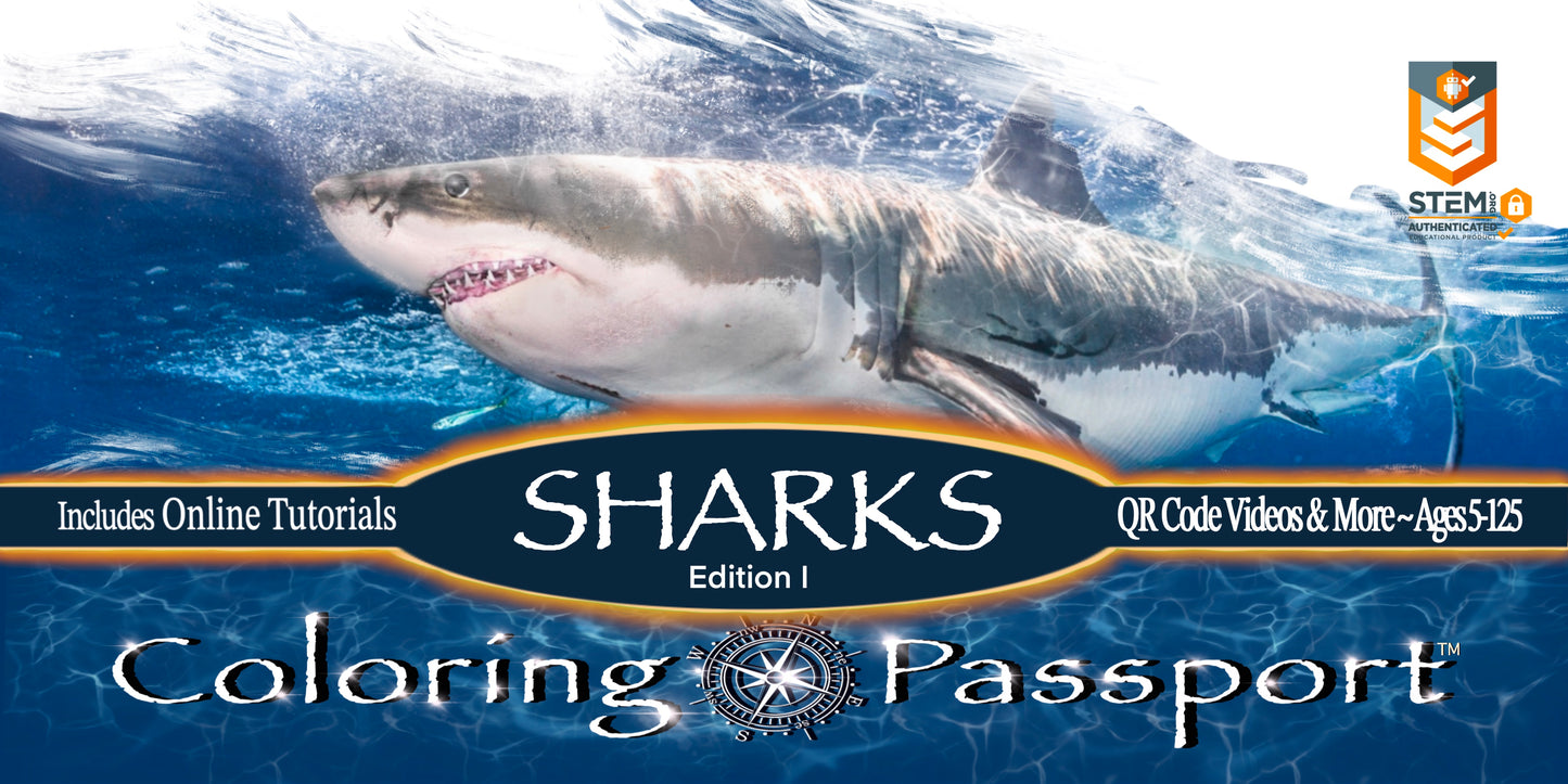 Coloring Passports Sharks Edition 1