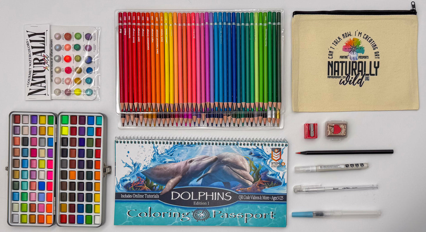 Coloring Passports Dolphins Edition 1